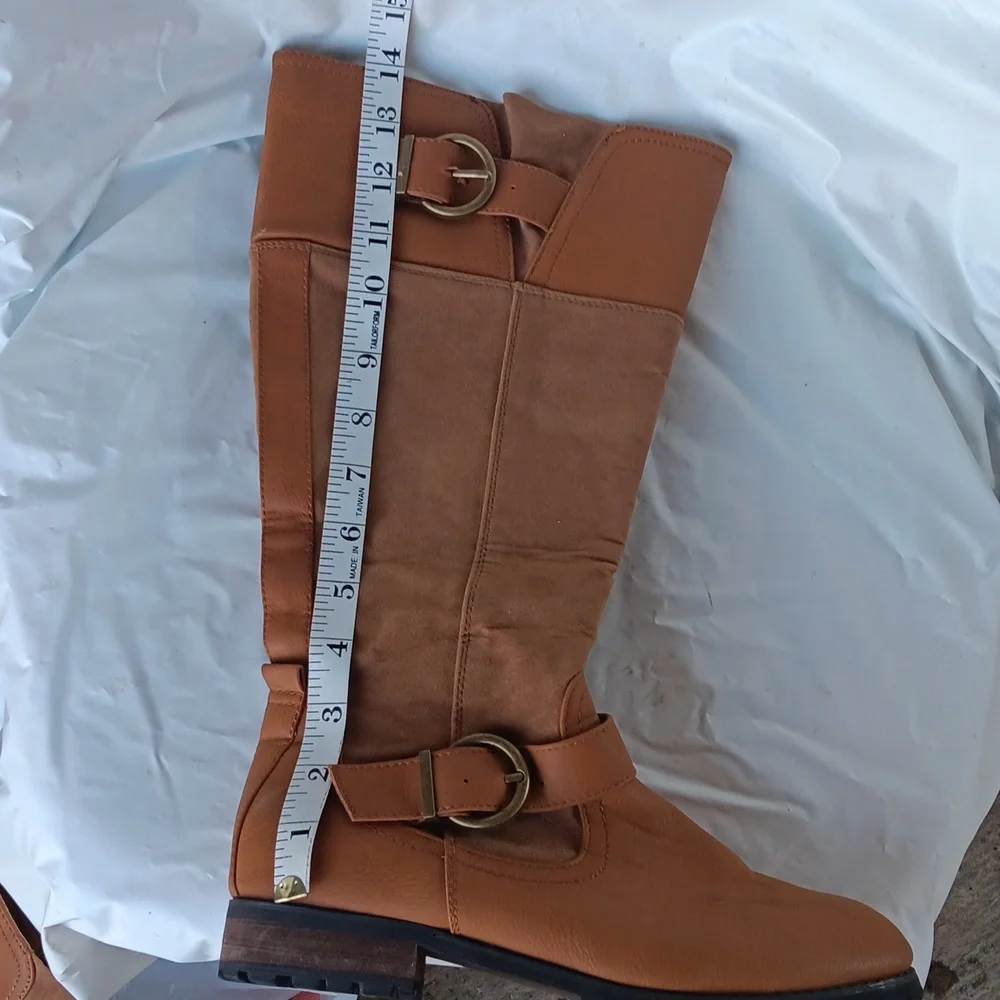 Daily Shoes Stylish Brown Knee-High Boots Womens 7.5